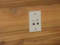 Outlet for phone and cable TV in the 'bug room'